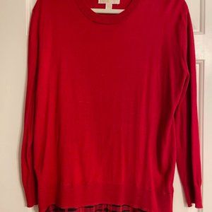 Michael Kors size L, red & black tunic sweater